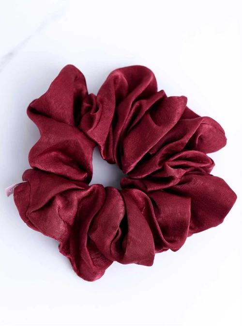 Gumka do włosów typu scrunchie, bordowa O614411P00
