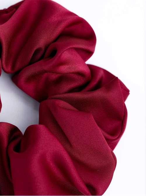 Gumka do włosów typu scrunchie, bordowy O614421P00