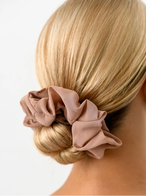 Gumka do włosów typu scrunchie, brudny róż O614441P00