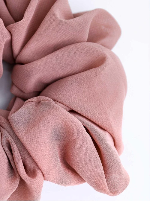 Gumka do włosów typu scrunchie, brudny róż O614441P00
