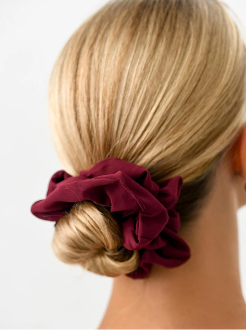 Gumka do włosów typu scrunchie, burgundowa O614440P00