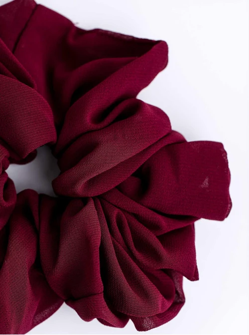 Gumka do włosów typu scrunchie, burgundowa O614440P00