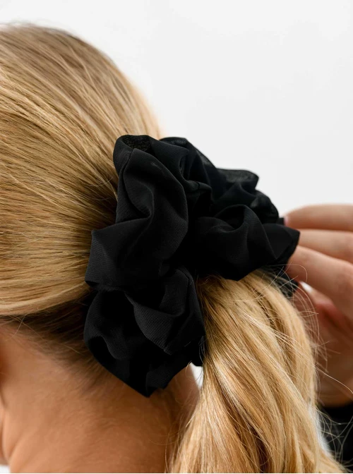 Gumka do włosów typu scrunchie, czarna O614445P00