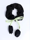 Gumka do włosów typu scrunchie, czarna, tulipan O614380P00