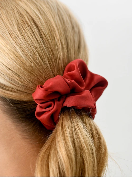 Gumka do włosów typu scrunchie, czerwony O614419P00