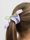 Gumka do włosów typu scrunchie, fioletowa, tulipan O614378P00