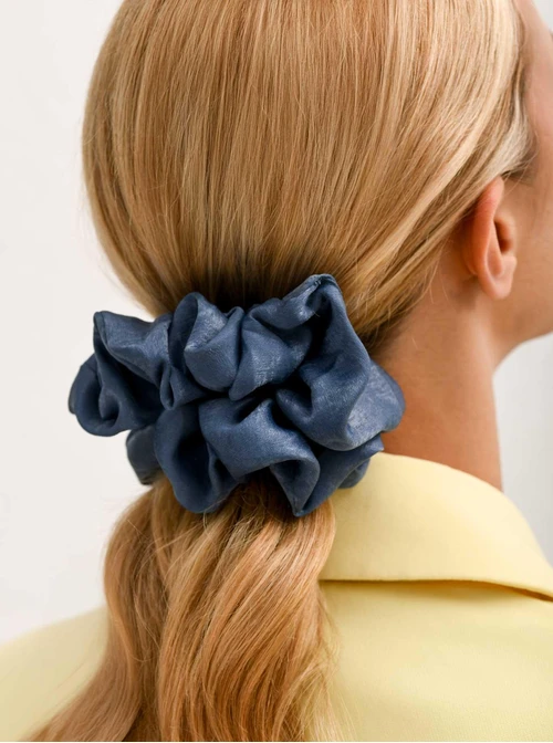 Gumka do włosów typu scrunchie, grafitowa O614415P00
