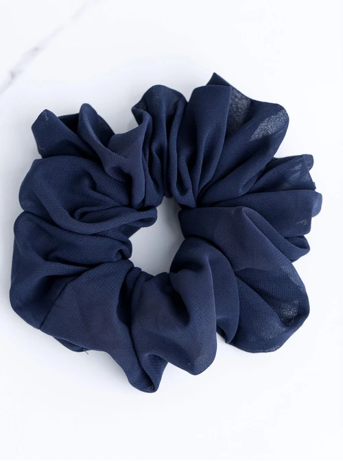 Gumka do włosów typu scrunchie, granatowa O614444P00