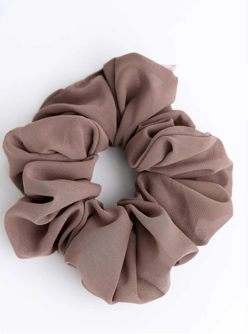 Gumka do włosów typu scrunchie, jasnobrązowa O614447P00