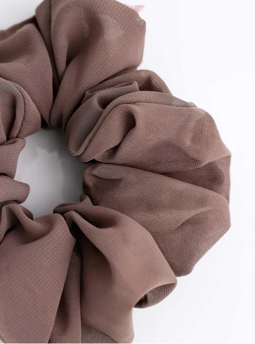 Gumka do włosów typu scrunchie, jasnobrązowa O614447P00