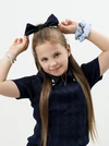 Gumka do włosów typu scrunchie, kokarda, czarna O614437P00