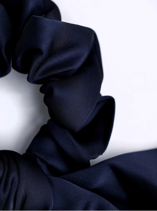 Gumka do włosów typu scrunchie, kokarda, granatowy O614435P00
