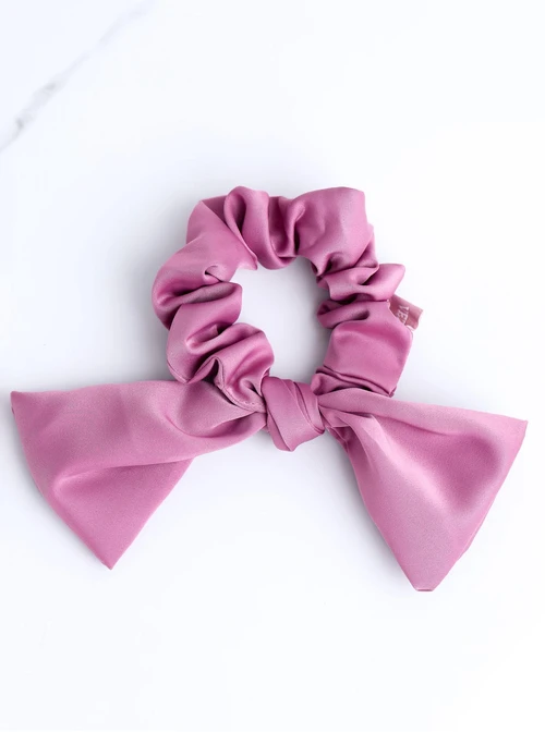Gumka do włosów typu scrunchie, kokarda, różowy O614433P00
