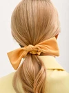 Gumka do włosów typu scrunchie, kokarda, żółta O614434P00