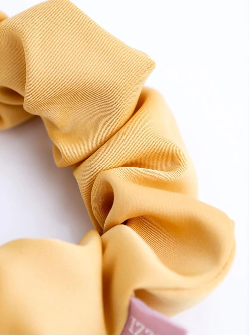 Gumka do włosów typu scrunchie, kokarda, żółta O614434P00