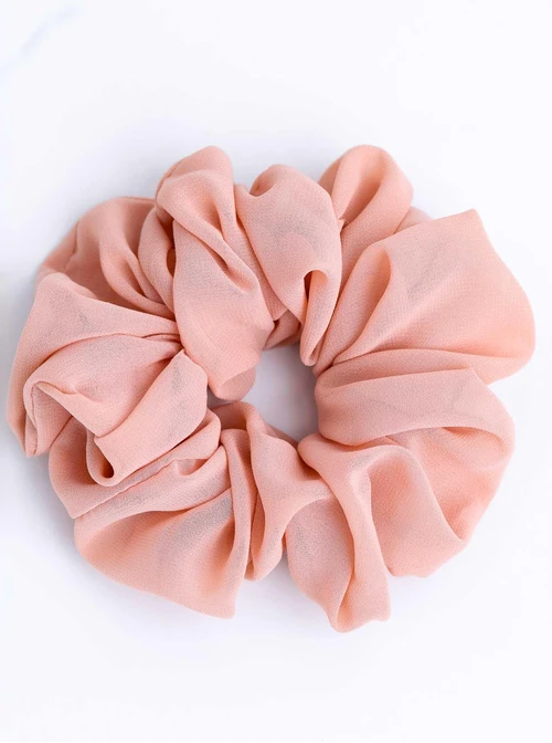 Gumka do włosów typu scrunchie, łososiowa O614438P00