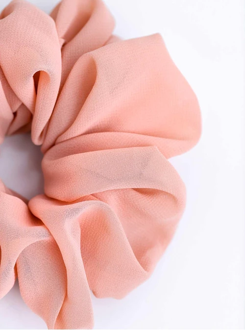 Gumka do włosów typu scrunchie, łososiowa O614438P00