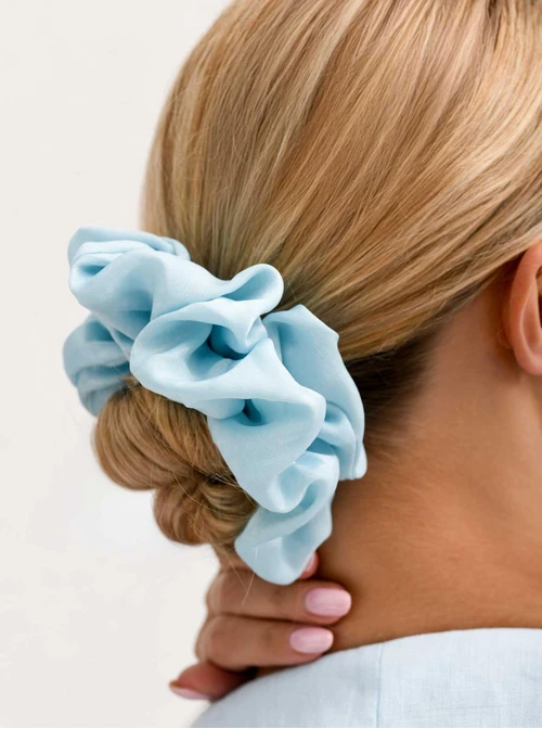 Gumka do włosów typu scrunchie, niebieska O614408P00