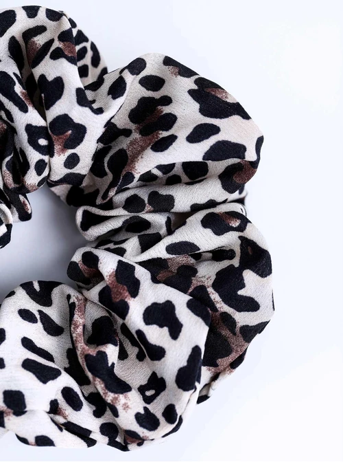 Gumka do włosów typu scrunchie, panterka O614449P00