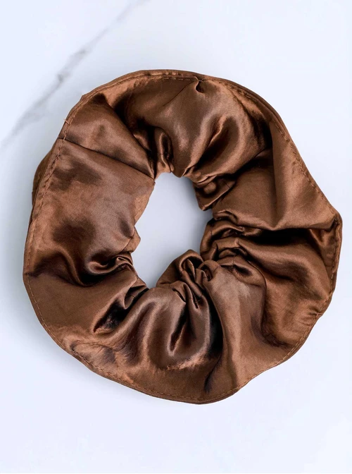 Gumka do włosów typu scrunchie, perłowy brąz O614349P00