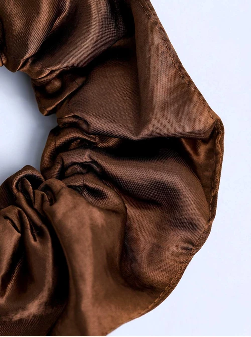 Gumka do włosów typu scrunchie, perłowy brąz O614349P00