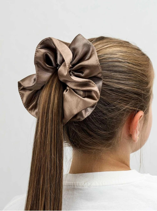 Gumka do włosów typu scrunchie, perłowy jasny brąz O614347P00