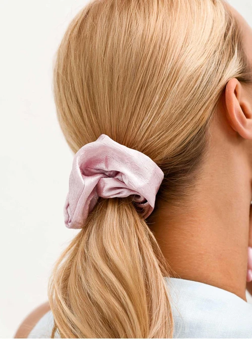 Gumka do włosów typu scrunchie, połyskujący różowy O614375P00