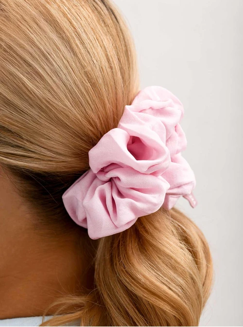 Gumka do włosów typu scrunchie, różowa O614417P00