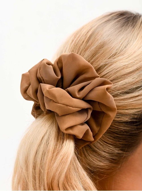 Gumka do włosów typu scrunchie, toffi O614439P00