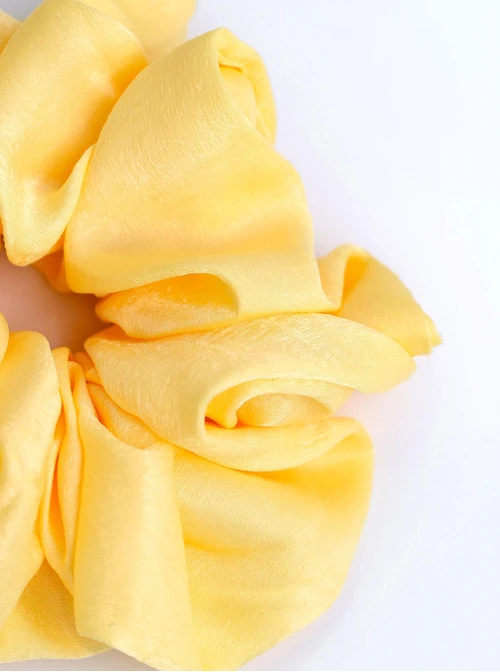 Gumka do włosów typu scrunchie, żółta O614410P00