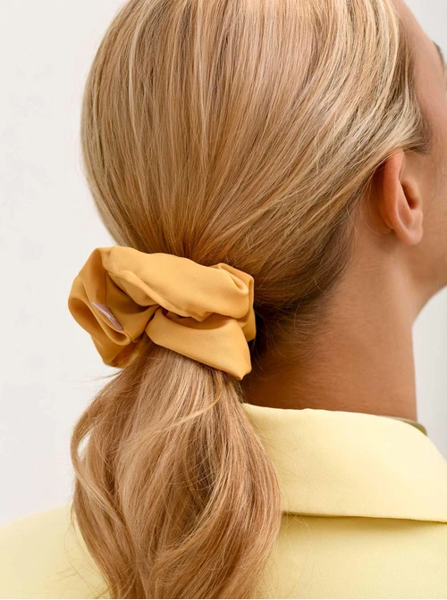 Gumka do włosów typu scrunchie, żółty O614423P00