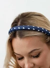 Opaska do włosów serduszka, denim O814457P00