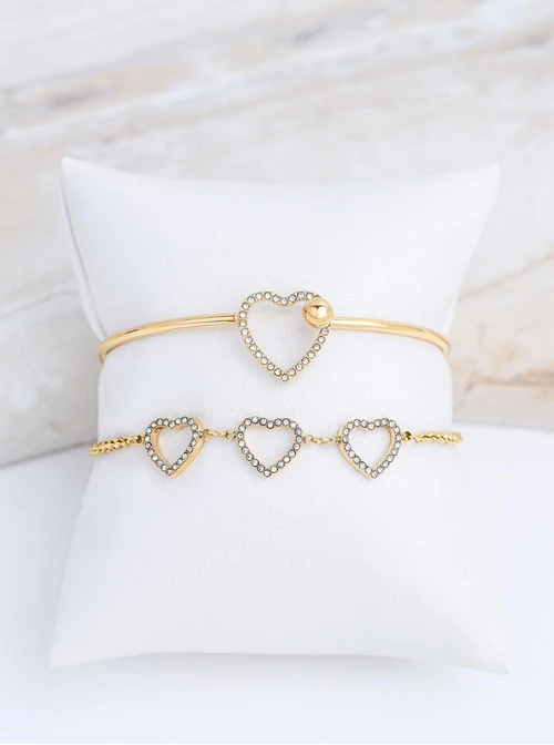 Zestaw Bransoletek Sparkling Hearts