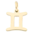 Zawieszka znak zodiaku Bliźnięta, stal pozłacana SC16527Z00-03