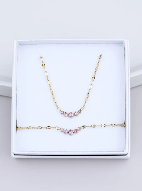 Zestaw Biżuterii Crystal Charm