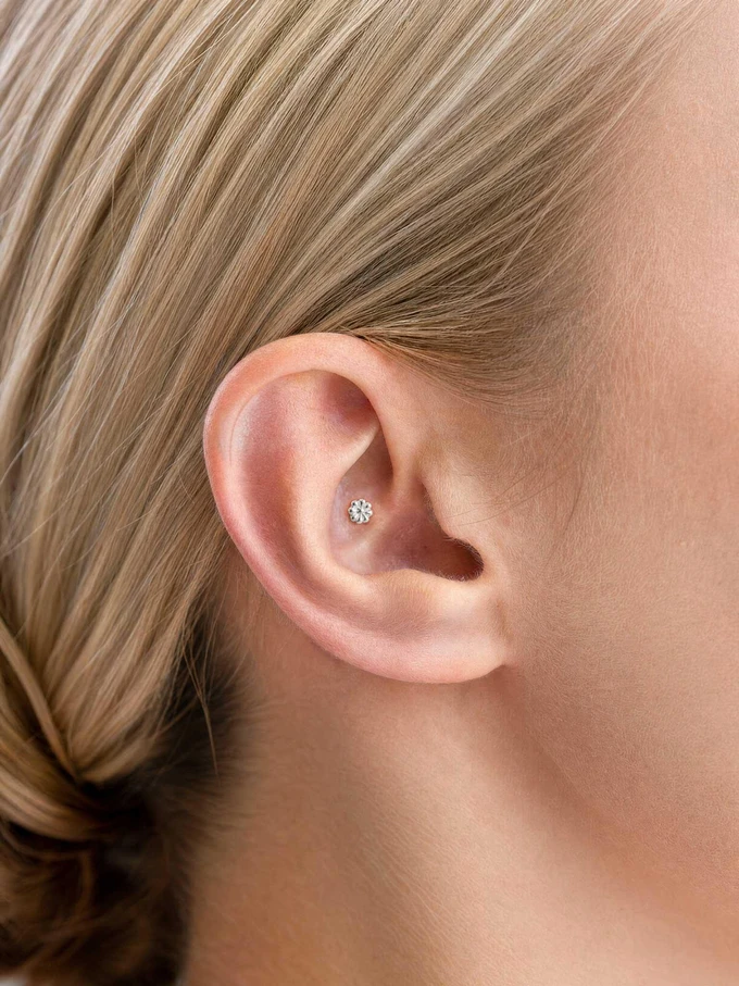 Kolczyk do piercingu labret, kwiatuszek, stal ST15949S00
