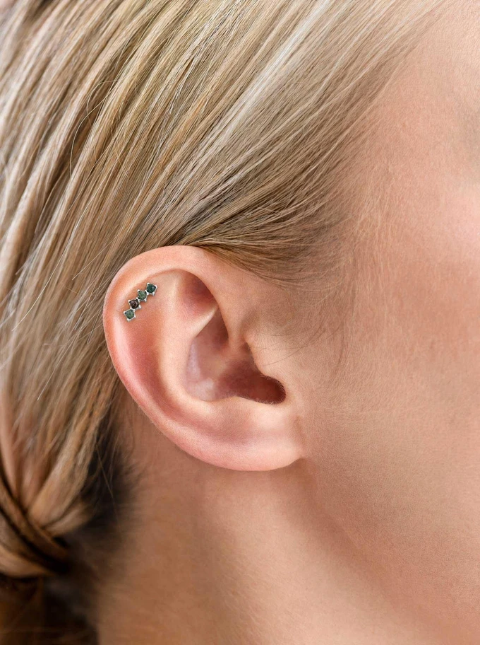 Kolczyk do piercingu labret, Jaspis, stal ST15737S00