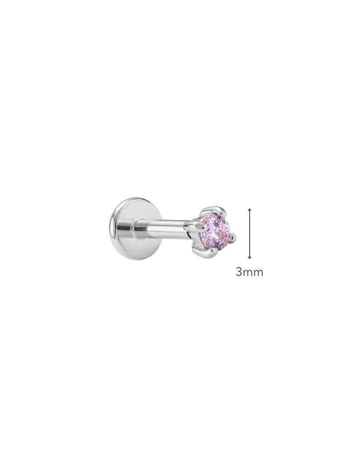 Kolczyk do piercingu labret, kryształek, stal ST16081S00