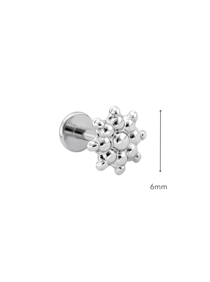 Kolczyk do piercingu labret, kwiatek, stal ST15965S00