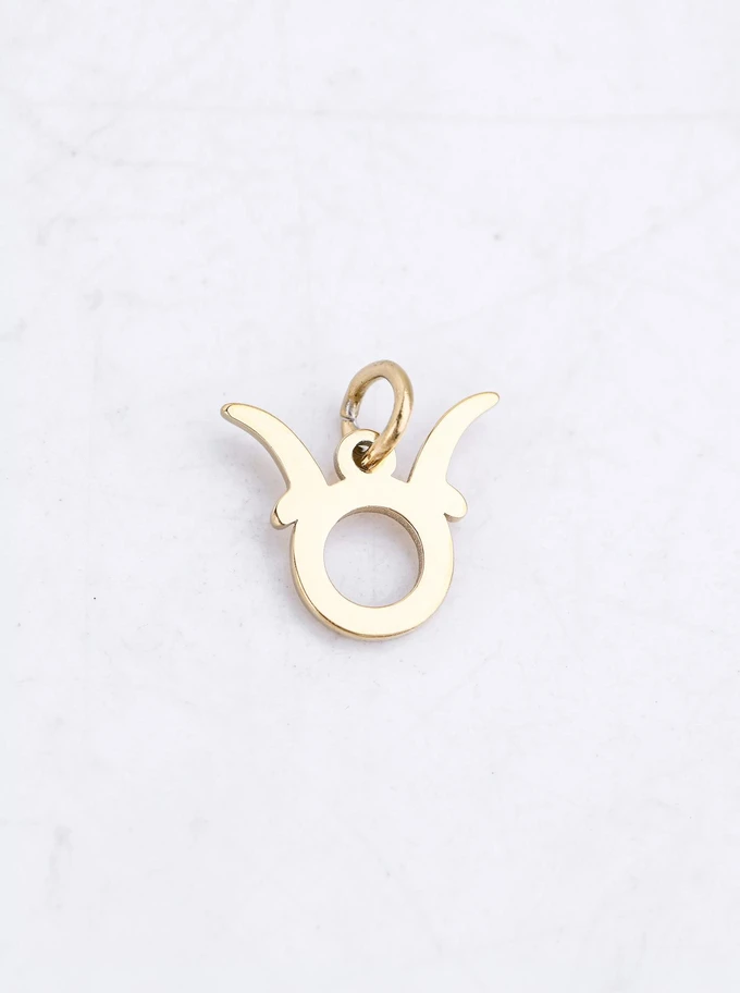Zawieszka znak zodiaku, Byk, stal pozłacana SC16527Z00-02