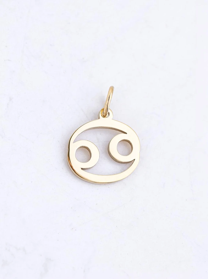 Zawieszka znak zodiaku Rak, stal pozłacana SC16527Z00-10
