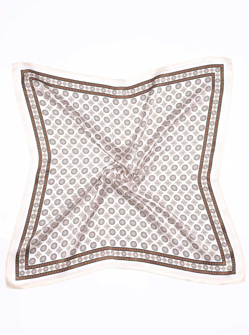 Apaszka Jedwabna, wzór geometryczny, 65 cm x 65 cm, AP15278-07