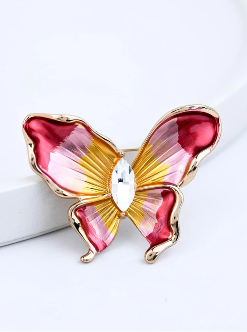 Broszka Motyl, czerwony B713692Z00