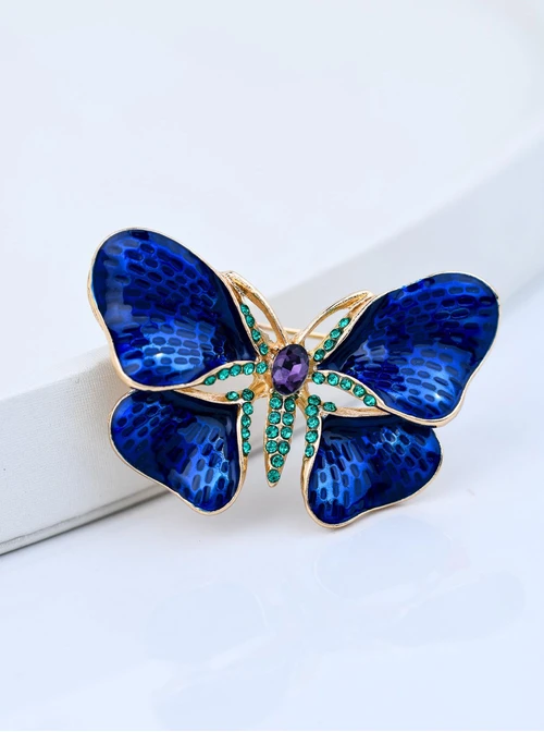 Broszka Motyl, granatowy B713765Z00