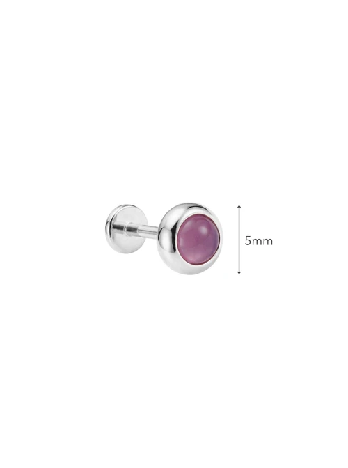 Kolczyk do piercingu labret, Ametyst, stal ST16095S00