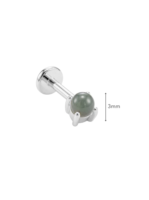 Kolczyk do piercingu labret, Awenturyn, stal ST15709S00