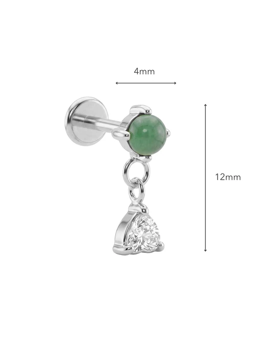 Kolczyk do piercingu labret, Jaspis, stal ST15763S00