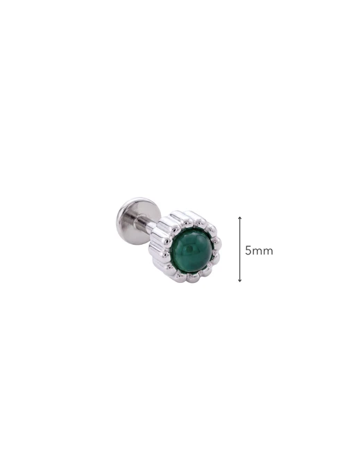 Kolczyk do piercingu labret, Jaspis, stal ST15811S00