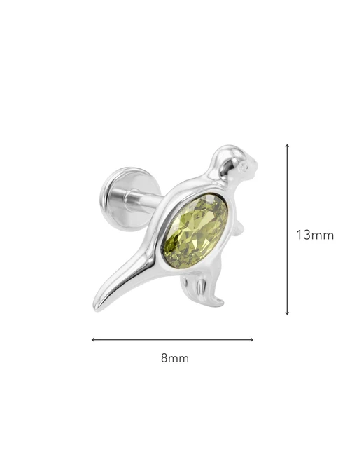 Kolczyk do piercingu labret, dinozaur, stal ST15853S00