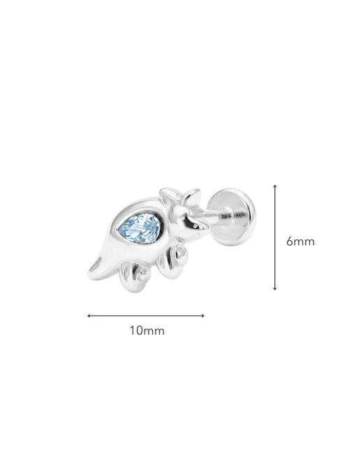 Kolczyk do piercingu labret, dinozaur, stal ST15857S00